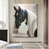 Hand Painted Art Oil Painting Modern Vertical Canvas Horse Paintings on the Wall Canvas