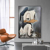 Cartoon Sexy Cute Duck Hand Painted Oil Painting Modern Animal Wall Art As