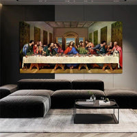 Hand Painted Art Oil Painting Leonardo da Vinci Classical Art Last Supper Canvas Christian for