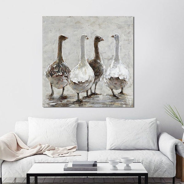 Oil Painting Modern Abstract Modern Cute Duck Abstract Canvas Decors Home d