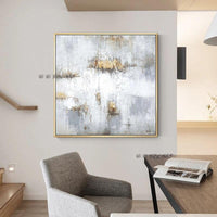 Abstract Art Painting Grey Wall Art Hand Painted Canvas Art