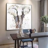 Abstract Animal Elephant Hand Painted Oil Painting On Canvas Home Decoration Wall Art Picture For Living Room