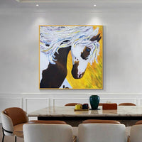 Modern horse Oil Painting Modern Canvas Decor Hand Painted horse Canvas Art Painting Hallway Porch