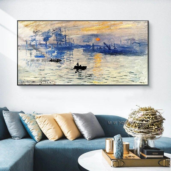 Hand Painted Impressionist Sunrise Abstract Art For The Canvas Painting