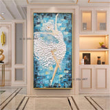 Palette Knife Abstract Paintings Hand Painted Girl Dancing Ballet Decoration Wall Canvas Art