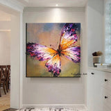 Hand Painted Beautiful Butterfly Oil Painting Animal Abstract on Canvass