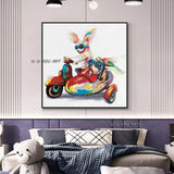 Samples Hand Painted Motorcycle Lovers A Bunny Unique Hanging On The Wall In The Home Children Room Murals