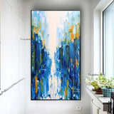 Style Wall Painting Hand Painted City Building Landscape Oil Painting Modern Home Bedroom