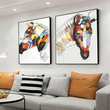 The Horse Hand Painted Nice Canvas Oil Paintings Abstract Decoration Fashion