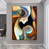 Hand Painted Oil Painting Modern Figures Abstract on Canvas Wall Art