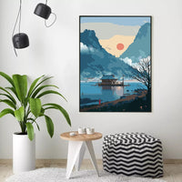 DIY Oil Painting Mountain Scenery Handpainted Home Decoration Painting By Numbers Lake Drawing Canvas Wall Art Gift