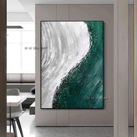 Minimalist Wall Art Texture Canvas Painting Abstract and Postmodern Room Decor