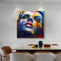 Hand Painted Francoise Nielly Sexy Women Face Oil Painting s Mural