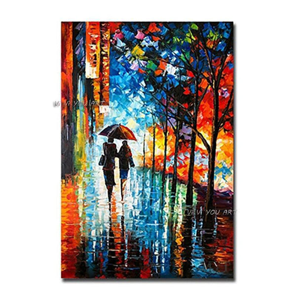 Hand Painted landscape on Canvas Colorful Landscape pciture Minimalist Modern Decorative For Living room