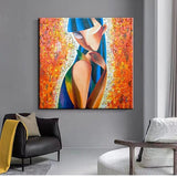 Hand Painted Oil Paintings Modern Figures Abstract Wall Art Canvas Painting Nordics For Living Decor