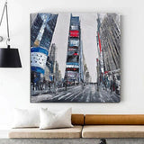 Hand Painted Oil Painting Urban Architecture Impression Street Painting Home Room s