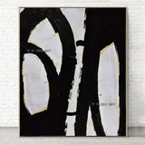 Hand Painted Abstract Modern Art Abstract Painting Canvas Painting Black and White Abstract Canvas Art