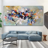 Hand Painted Art Oil Painting Modern Colorful Lines Abstract Office Wall Canvas Hand Painted Decorative