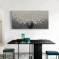 Hand Painted Art Oil Painting Knife Flower Abstract Landscape Corridor Office