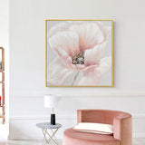 Pink Flowers Modern Hand Painted Oil Painting Decor Painting Backdrop Mural Painting Entrance Hallway