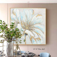 Abstract gold flower Painting Hand Painted Canvas Painting Modern Art Hotel Decorative Painting Wall Art painting Home Decor