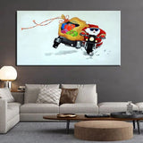 Hand Painted Oil Painting Cartoon Characters Santa Claus Landscape Abstract s