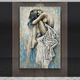 Hand Painted Naked Girl Oil Painting Retro Classic People Abstract Canvas Modern Room Decors