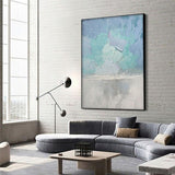 Palette Knife Abstract Texture Thick Oil Painting Hand Painted Wall Hanging Canvas Art For Hotel Hall Decoration