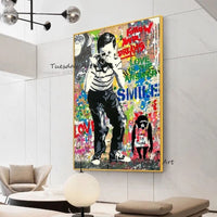 Hand Painted Canvas Oil Paintings Street Graffiti Pop Art People Animals Posters