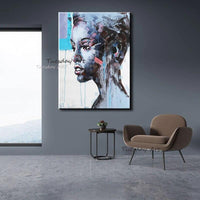 Oil Paintings Hand Painted Classic Knife Face Abstract Canvas Impression Painting Modern Room Decor