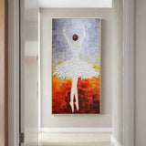 Modern Beautiful Ballerina and Abstract Ballet Girl Dancing Canvas Oil Paintings and Wall Art