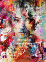 DIY Full Square Diamond Painting Abstract Woman 5D Diamond Portrait Home Decor Diamond Art