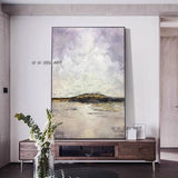 Hand Painted Abstract Wall Art Landscape Minimalist Modern On Canvas Decorative