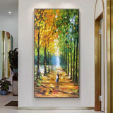 Hand Painted Oil Painting Knife Painted Landscapes Porch Corridor Household Decorates Wall Art As