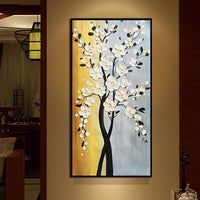 Hand Painted Oil Painting On Canvas New Hand Painted knife Flower Tree Abstract