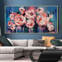 Abstract Rose Flower Canvas Oil Painting Hand Painted Indoor s