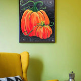 Hand Painted Oil Painting Halloween Pumpkin For Adults Kids Color Art On Canvas Draw Crafts