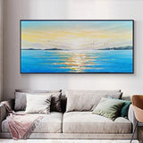 Hand Painted Abstract Landscape Sunrise Landscape Oil Painting On Canvas Hand Painted Beautiful Wall Mural