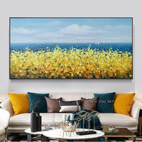 Sea Landscape Thick Oil On Canvas Abstract Hand Painted Modern Painting