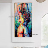 Portrait painting Hand Painted Sexy Nude Woman Body On Canvas