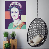 Hand PaintedQueen Elizabeth II Andy Warhol Masterpiece Canvas Oil Paintings Walls