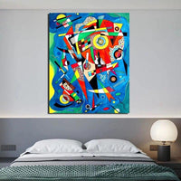 Hand Painted Abstract Famous Artworks Kandinsky Modern Canvas Oil Painting