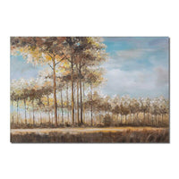 Abstract Brown Trees Oil Painting Handmade Landscape Hand Painted Canvas Painting