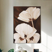 Hand Painted Oil Painting Modern Abstract Silent Style Retro Flower Canvas