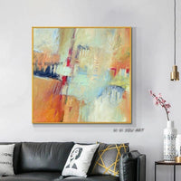 Skilled Artist Hand Painted High Quality Thick Textured Abstract on Canvas Textured Orange Abstract Oil Painting