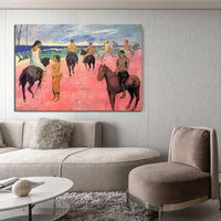 Paul Gauguin Hand Painted Oil Painting Horseman on the Beach Abstract Classic Retro Wall Art Room Decor