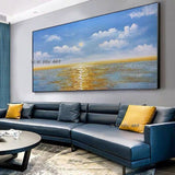 Hand Painted Abstract Wall Art Modern Seascape Modern On Canvas Decor Office