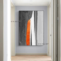 Hand Painted Abstract Painting Canvas Art Style Wall Painting PostModern Simple Decor Grey Painting