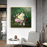 Hand Painted Modern Art Oil Paintings Knife Landscape Flower Abstract Canvas Decor