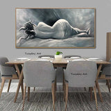 Hand Painted Abstract People Oil Paintings Art Naked Girl Canvas Painting Modern Wall Art Livingroom